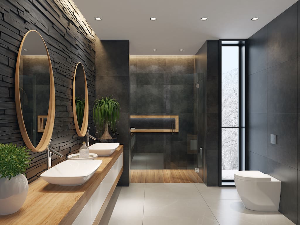 Minimalistisches Luxusbadezimmer