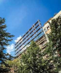 Gerüst Baustelle Hausaufbau